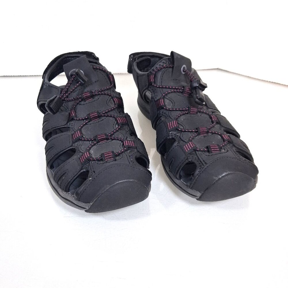 Khombu Women's Ashley Active Water Sport Sandals Size 8M Black And Purple Shoes